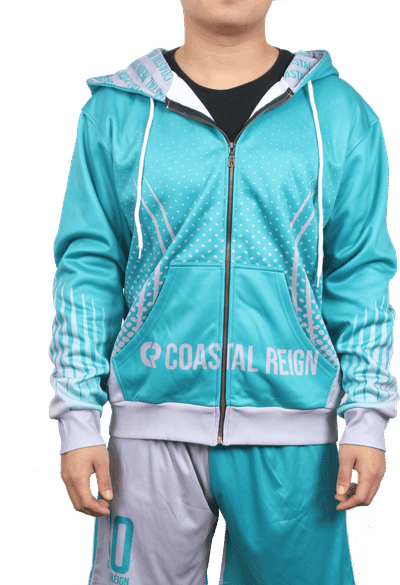 An image of a Custom Sublimated Zip Hoodie!