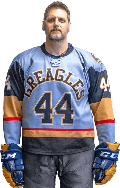 An image of a Custom Sublimated Retro Collar Hockey Jersey!
