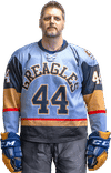 An image of a Custom Sublimated Retro Collar Hockey Jersey!