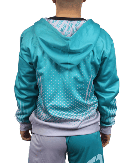 An image of a Custom Sublimated Zip Hoodie!
