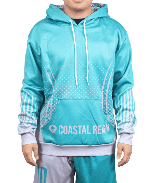 An image of a Custom Sublimated Hooded Sweatshirt!