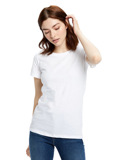 US Blanks Ladies Made in USA Short Sleeve Crew TShirt in White