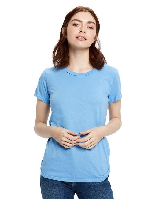 US Blanks Ladies Made in USA Short Sleeve Crew TShirt in Big Blue
