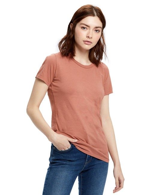 US Blanks Ladies Made in USA Short Sleeve Crew TShirt in Cinnamon