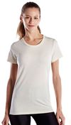 Am image of a Custom US Blanks Ladies Made in USA Short Sleeve Crew TShirt in Cream!