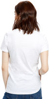 Am image of a Custom US Blanks Ladies Made in USA Short Sleeve Crew TShirt in White!