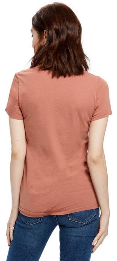 Am image of a Custom US Blanks Ladies Made in USA Short Sleeve Crew TShirt in Cinnamon!