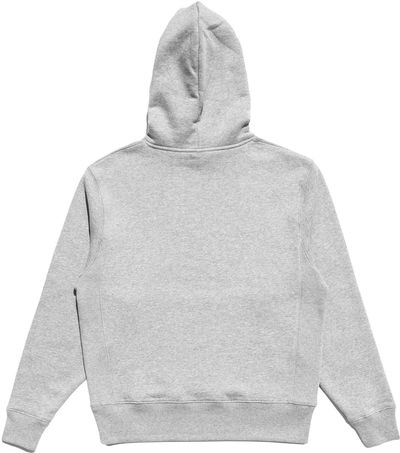 Am image of a Custom Made Blanks Varsity Hoodies in Heather Grey!