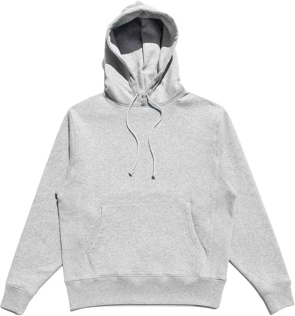 Am image of a Custom Made Blanks Varsity Hoodies in Heather Grey!