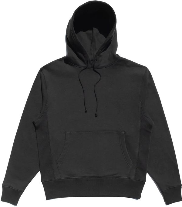 Am image of a Custom Made Blanks Varsity Hoodies in Phantom Black!