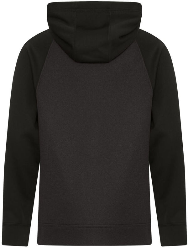 Am image of a Custom ATC Game Day Fleece Two Tone Hooded Youth Sweatshirt in Charcoal/Black!