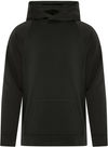 Am image of a Custom ATC Game Day Fleece Two Tone Hooded Youth Sweatshirt in Black/Black!