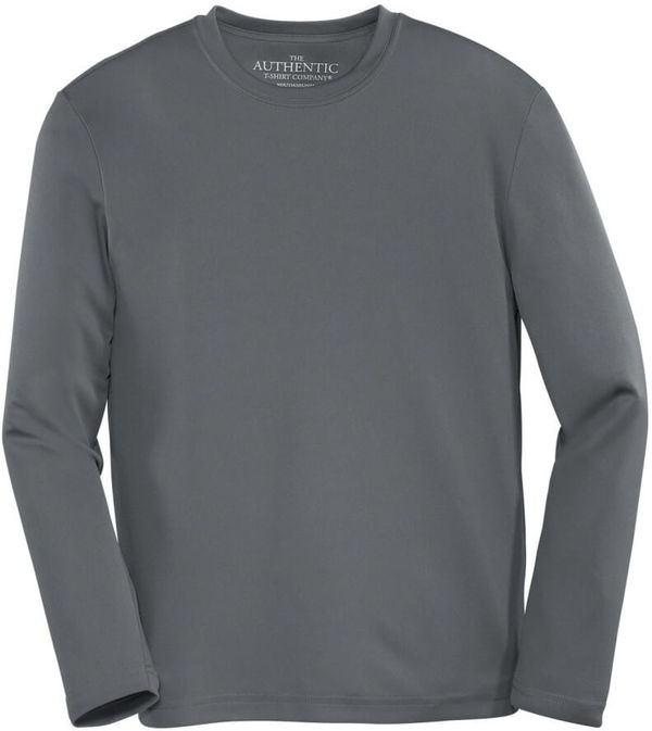 Am image of a Custom ATC Pro Team Long Sleeve Youth Tee in Coal Grey!