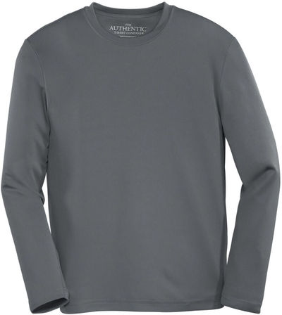 Am image of a Custom ATC Pro Team Long Sleeve Youth Tee in Coal Grey!