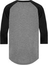 Am image of a Custom ATC Pro Team Baseball Youth Jersey in Heather/Black!