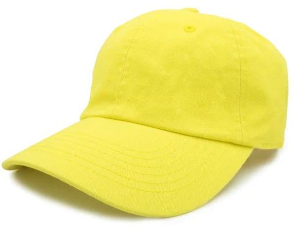 Am image of a Custom Nissi Washed Cotton Dad Cap in Yellow!