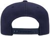 Am image of a Custom Yupoong Adult Premium 5 Panel Snapback Cap in Navy!